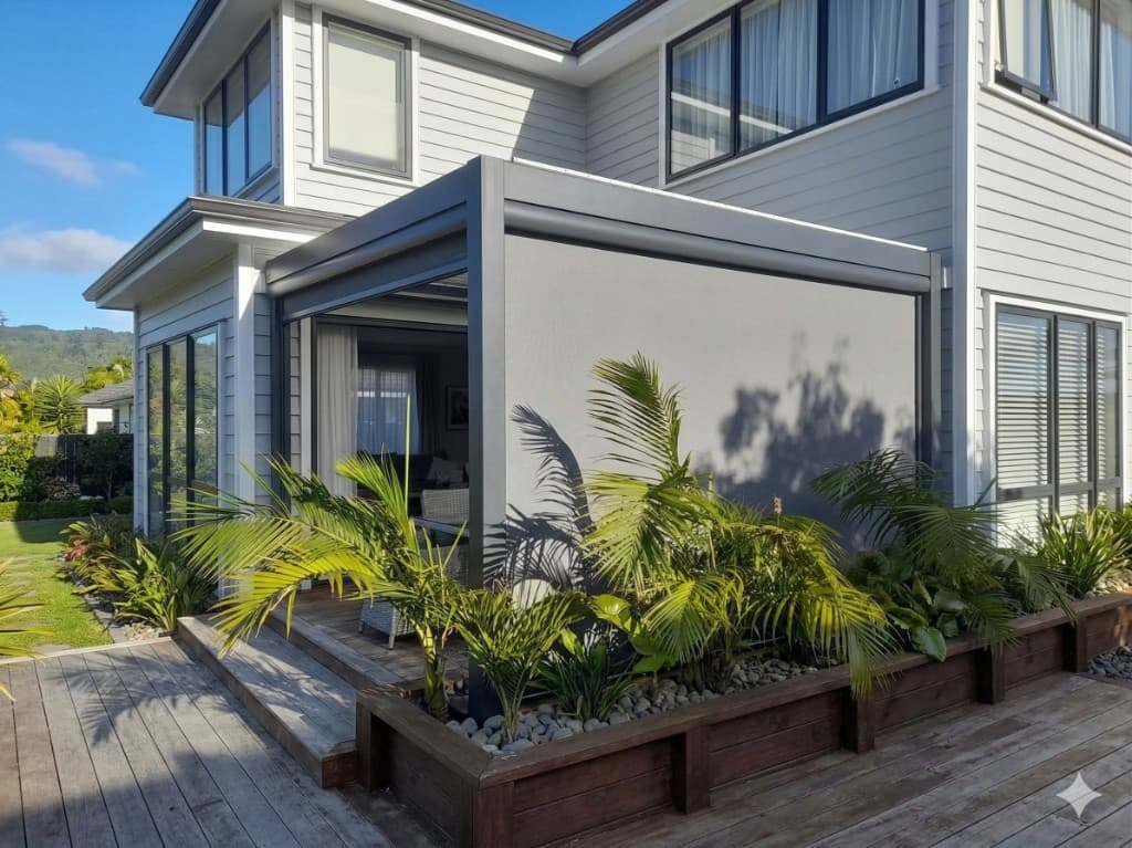 Deck blind installation in Auckland, NZ